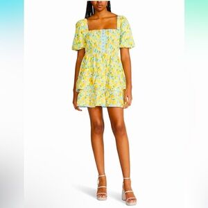 Betsey Johnson NEW Haley Mini Dress Blue Lemons Print, Women’s Size XS